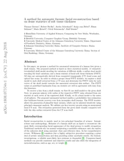 A method for automatic forensic facial reconstruction based on dense
  statistics of soft tissue thickness