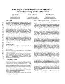 A Developer-Friendly Library for Smart Home IoT Privacy-Preserving
  Traffic Obfuscation