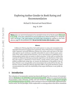 Exploring Author Gender in Book Rating and Recommendation