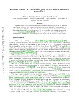 Adaptive Tuning Of Hamiltonian Monte Carlo Within Sequential Monte Carlo