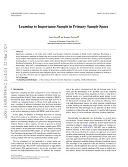Learning to Importance Sample in Primary Sample Space