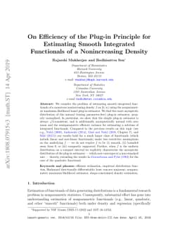 On Efficiency of the Plug-in Principle for Estimating Smooth Integrated
  Functionals of a Nonincreasing Density