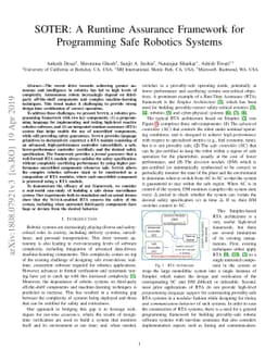 SOTER: A Runtime Assurance Framework for Programming Safe Robotics
  Systems
