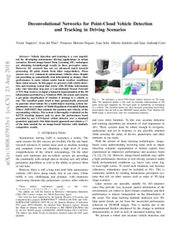 Deconvolutional Networks for Point-Cloud Vehicle Detection and Tracking
  in Driving Scenarios