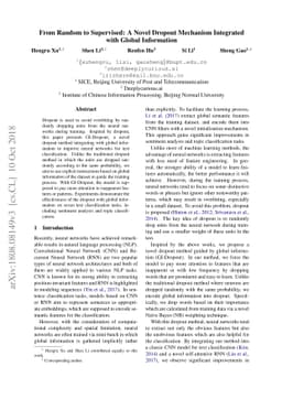 From Random to Supervised: A Novel Dropout Mechanism Integrated with
  Global Information