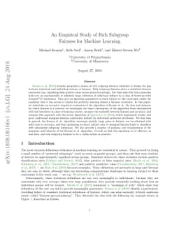 An Empirical Study of Rich Subgroup Fairness for Machine Learning