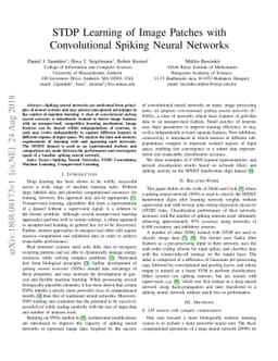 STDP Learning of Image Patches with Convolutional Spiking Neural
  Networks