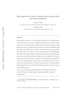 Dual approach for object tracking based on optical flow and swarm
  intelligence