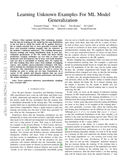 Unknown Examples & Machine Learning Model Generalization
