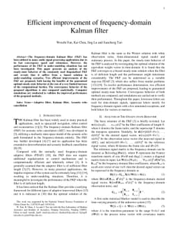 Efficient improvement of frequency-domain Kalman filter
