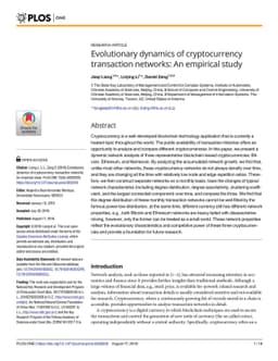 Evolutionary dynamics of cryptocurrency transaction networks: An
  empirical study