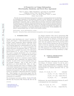 A Perspective on Unique Information: Directionality, Intuitions, and
  Secret Key Agreement