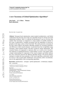 A new Taxonomy of Continuous Global Optimization Algorithms