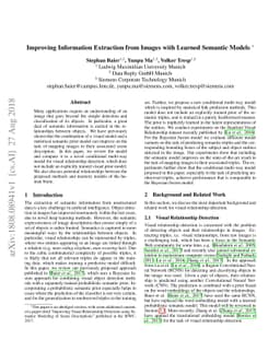 Improving Information Extraction from Images with Learned Semantic
  Models