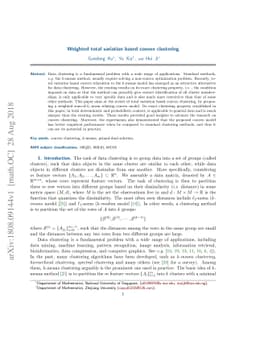 Weighted total variation based convex clustering