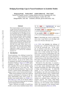 Bridging Knowledge Gaps in Neural Entailment via Symbolic Models