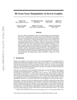 3D-Aware Scene Manipulation via Inverse Graphics
