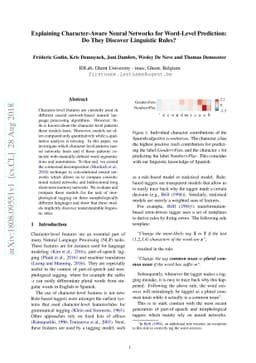 Explaining Character-Aware Neural Networks for Word-Level Prediction: Do
  They Discover Linguistic Rules?