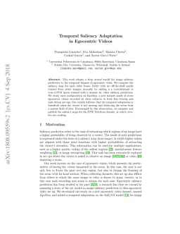 Temporal Saliency Adaptation in Egocentric Videos