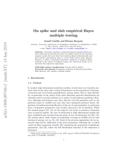 On spike and slab empirical Bayes multiple testing
