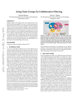 Using Taste Groups for Collaborative Filtering