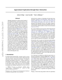Approximate Exploration through State Abstraction