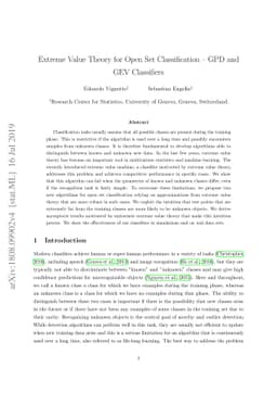 Extreme Value Theory for Open Set Classification -- GPD and GEV
  Classifiers
