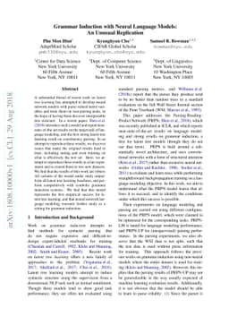 Grammar Induction with Neural Language Models: An Unusual Replication