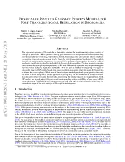 Physically-Inspired Gaussian Process Models for Post-Transcriptional
  Regulation in Drosophila