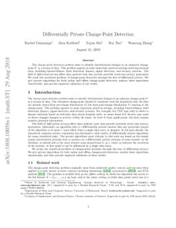 Differentially Private Change-Point Detection