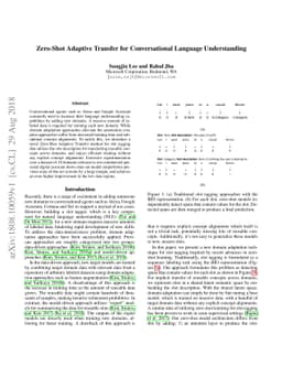 Zero-Shot Adaptive Transfer for Conversational Language Understanding