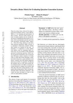 Towards a Better Metric for Evaluating Question Generation Systems