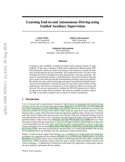 Learning End-to-end Autonomous Driving using Guided Auxiliary
  Supervision