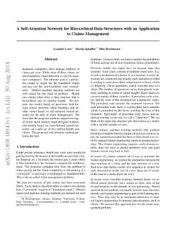 A Self-Attention Network for Hierarchical Data Structures with an
  Application to Claims Management
