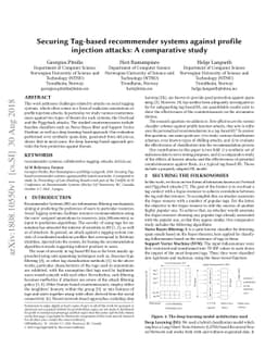 Securing Tag-based recommender systems against profile injection
  attacks: A comparative study