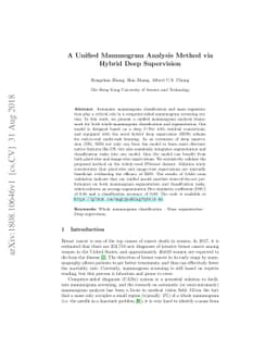 A Unified Mammogram Analysis Method via Hybrid Deep Supervision