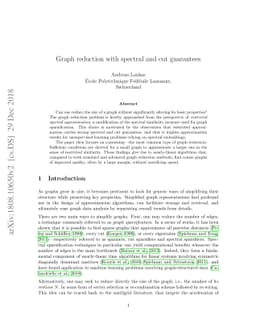 Graph reduction with spectral and cut guarantees