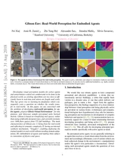 Gibson Env: Real-World Perception for Embodied Agents