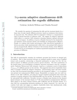 Sup-norm adaptive simultaneous drift estimation for ergodic diffusions