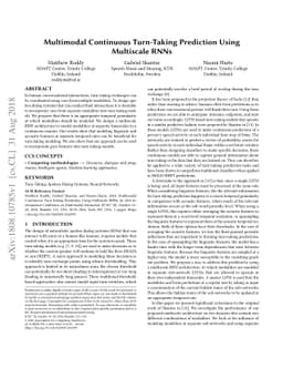 Multimodal Continuous Turn-Taking Prediction Using Multiscale RNNs