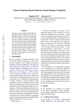 Future-Prediction-Based Model for Neural Machine Translation