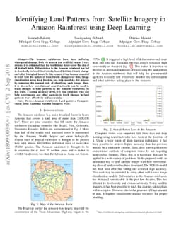 Identifying Land Patterns from Satellite Imagery in Amazon Rainforest
  using Deep Learning