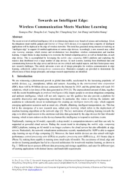 Towards an Intelligent Edge: Wireless Communication Meets Machine
  Learning