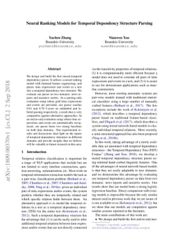 Neural Ranking Models for Temporal Dependency Structure Parsing