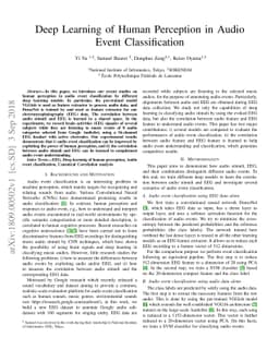 Deep Learning of Human Perception in Audio Event Classification