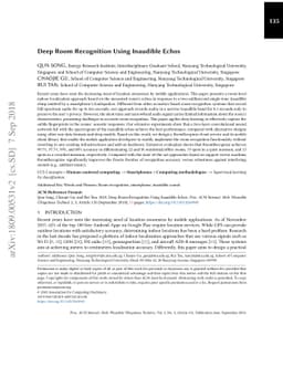 Deep Room Recognition Using Inaudible Echos