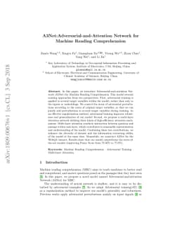 A3Net: Adversarial-and-Attention Network for Machine Reading
  Comprehension