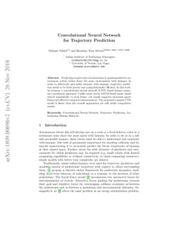 Convolutional Neural Network for Trajectory Prediction