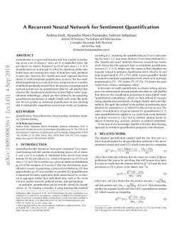 A Recurrent Neural Network for Sentiment Quantification