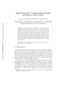 Image Reassembly Combining Deep Learning and Shortest Path Problem